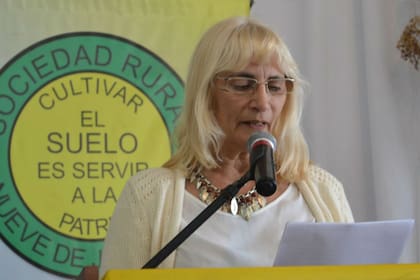 Graciela Vadillo, presidenta de la Rural de 9 de Julio
