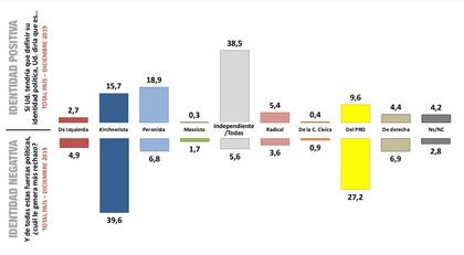 Gráfico de Synopsis sobre las identidades políticas argentinas.