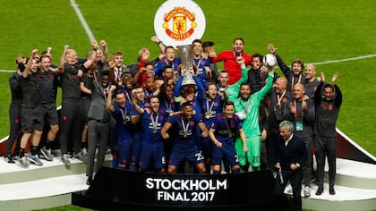 Gran festejo del Manchester