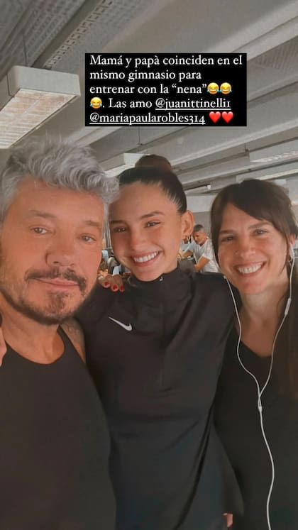 Gran momento en familia: Marcelo Tinelli entrenó con su hija Juanita y su exmujer Paula Robles (Foto: Instagram)