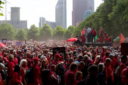 Gran multitud presiona al gobierno holandés para que busque fin de campaña de Israel en Gaza