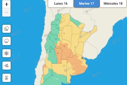 Gran parte de la provincia, bajo alerta naranja