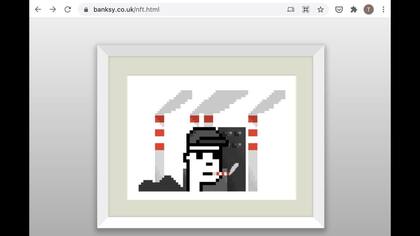 Gran redistribución del desastre del cambio climático, la obra NFT que se promocionaba desde el sitio web de Banksy