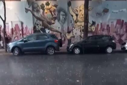 Granizo en Palermo.