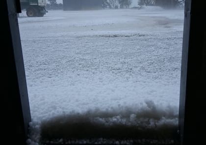 Granizo en Bell Ville, Córdoba