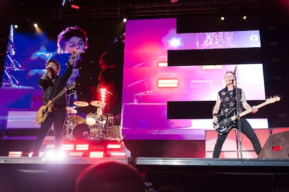 Green Day durante su última presentación en la Argentina, en el Estadio de Vélez, en septiembre de 2022