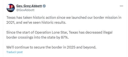 Greg Abbott anunció que reforzará los controles fronterizos en 2025