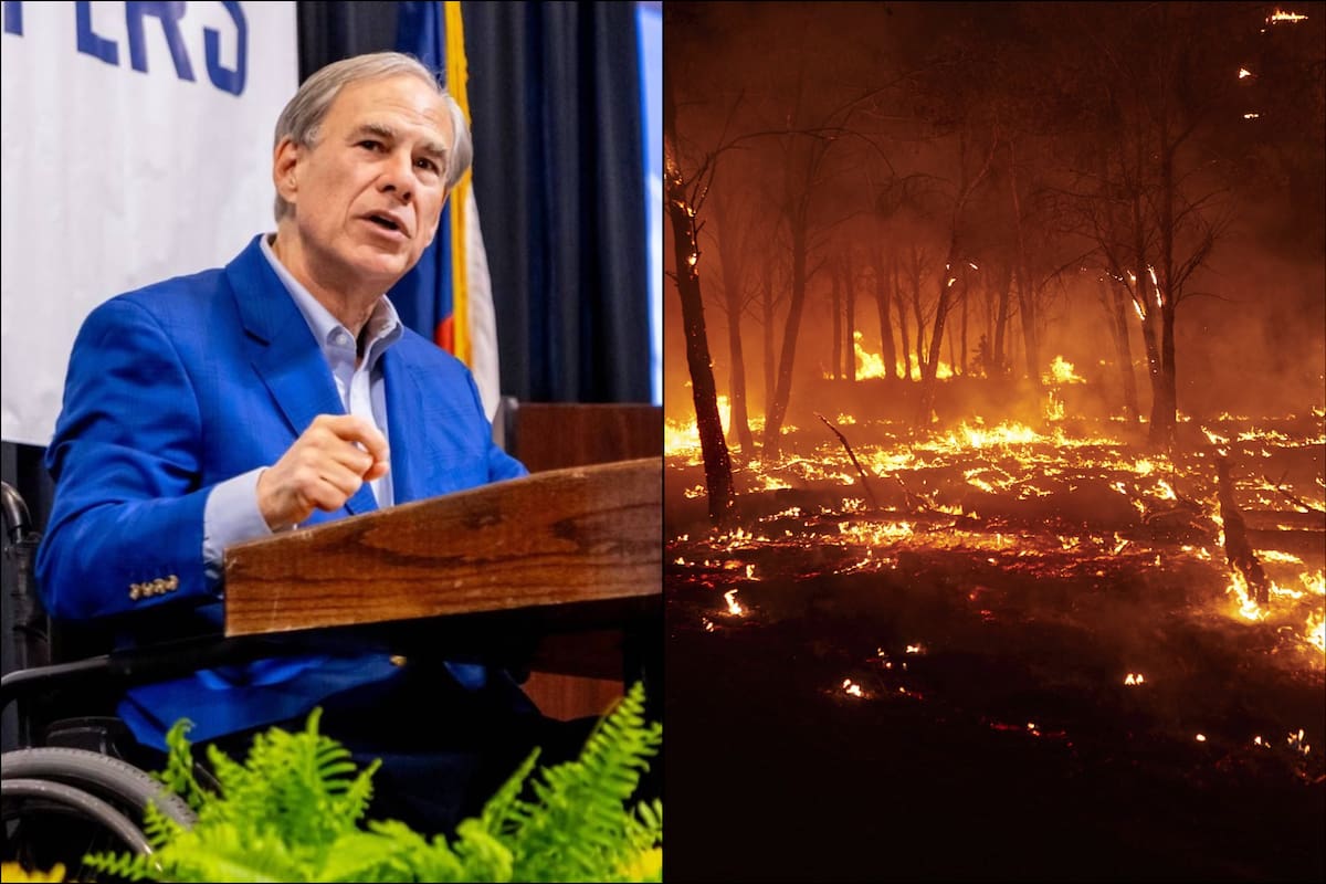 Greg Abbott declaró el estado de desastre en 191 condados de Texas por el riesgo elevado de incendios forestales