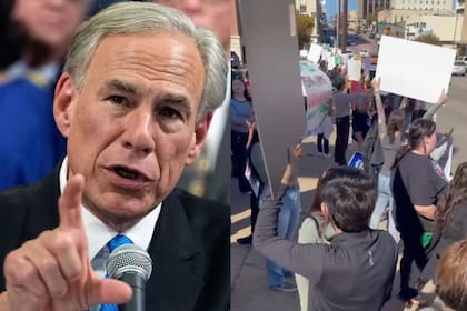 Greg Abbott visitó una ciudad de Texas y fue repudiado