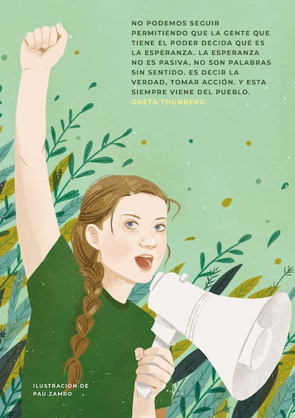 Greta Thunberg, ilustrada por Paul Zamro