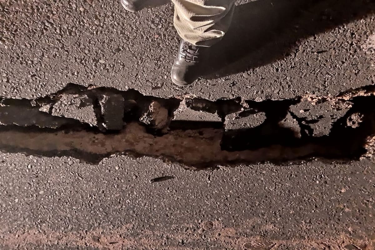 Grietas de hasta tres metros de profundidad sobre la ruta 40 por el sismo en San Juan