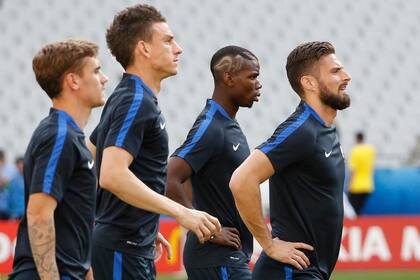 Griezmann, Koscielny, Pogba y Giroud