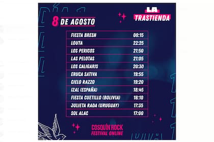 Grilla Cosquín Rock Festival Online