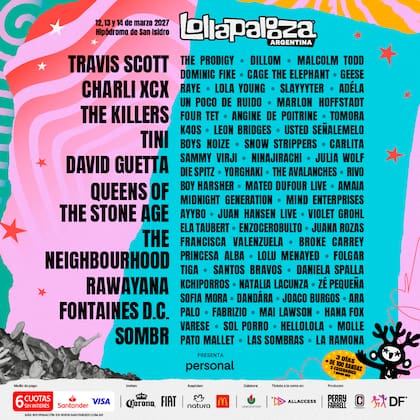 Grilla de Lollapalooza Argentina 2027