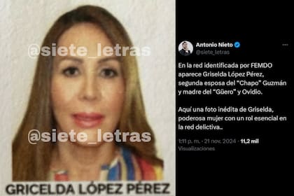 Griselda López aparece en una nueva foto, con un look rubio oscuro y largo, diferente a la imagen previa conocida; la fotografía fue revelada tras la investigación que la vincula con actividades criminales
