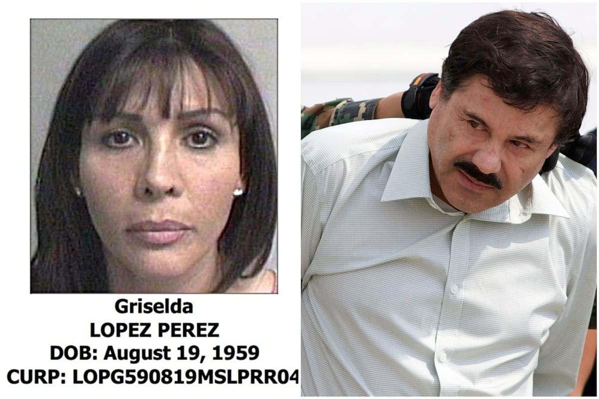Griselda López Pérez y El Chapo, durante uno de sus arrestos
