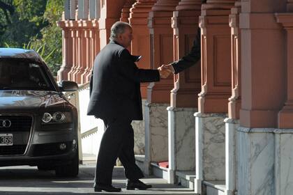 Grondona, en una de sus visitas a la Casa Rosada