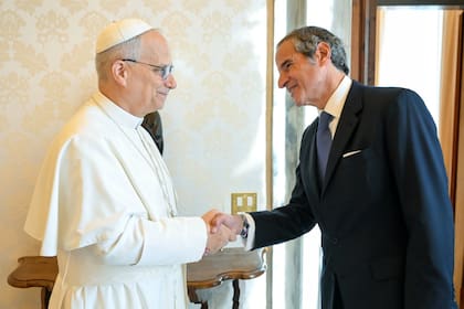 Grossi saluda al papa León XIV