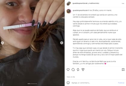 Guadalupe Antón reveló a través de un posteo de Instagram que se convertirá en mamá (Foto: Instagram @guadalupeantonok)