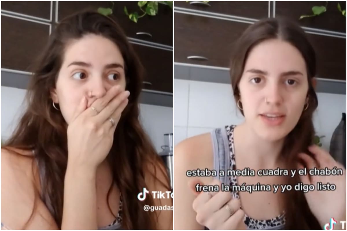 Guadalupe relató en las redes toda la historia, el contenido de la nota y la respuesta del maquinista (Foto: Captura / TikTok @guadasol1)