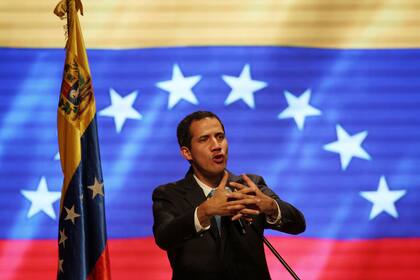 Guaidó participó ayer de un encuentro con trabajadores, en Caracas