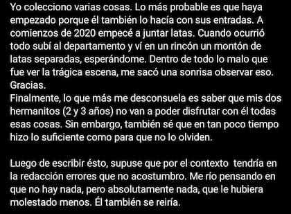 Guido Avelluto compartió en Twitter sus sensaciones tras la muerte de su hermano Nicolás