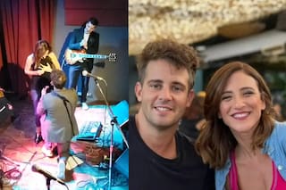 La romántica propuesta de casamiento de Guido Covini a Carolina Amoroso en pleno show