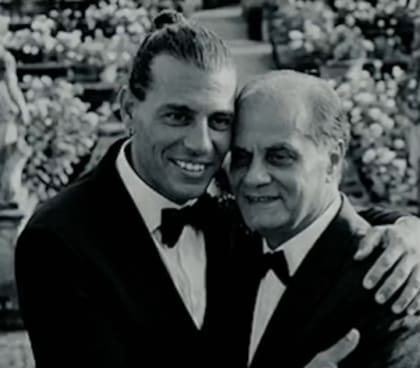 Guido junto a Giuseppe, su padre (Foto: Captura TV)