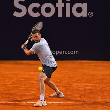 Guido Pella, anoche, en el Challenger de Montevideo