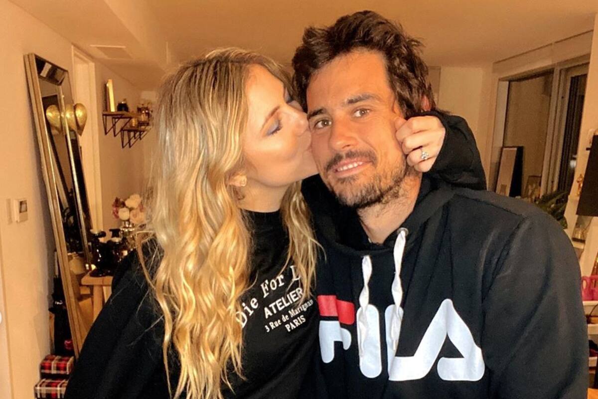 Guido Pella con su novia Stephanie Demner. Crédito: Instagram