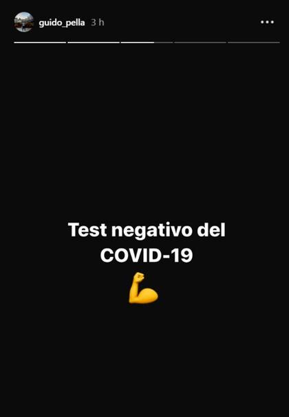 Guido Pella informó en redes que dio negativo de coronavirus