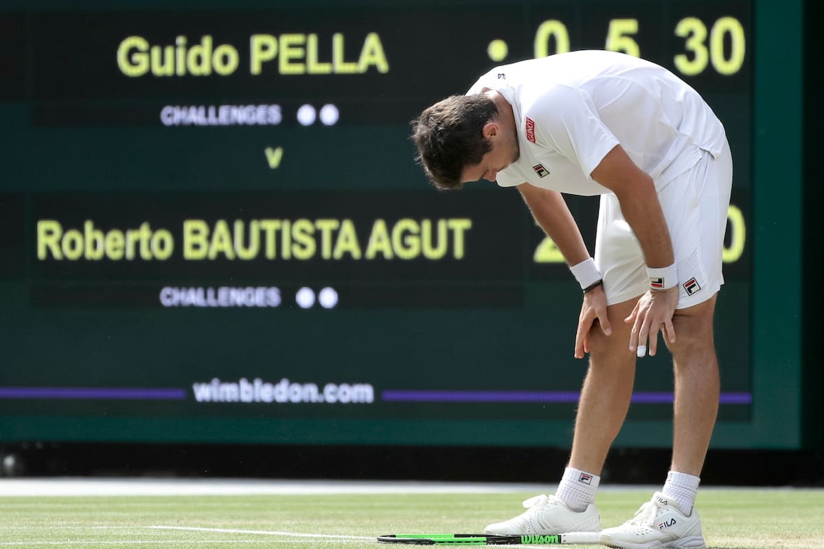 Guido Pella, no pudo con Bautista Agut