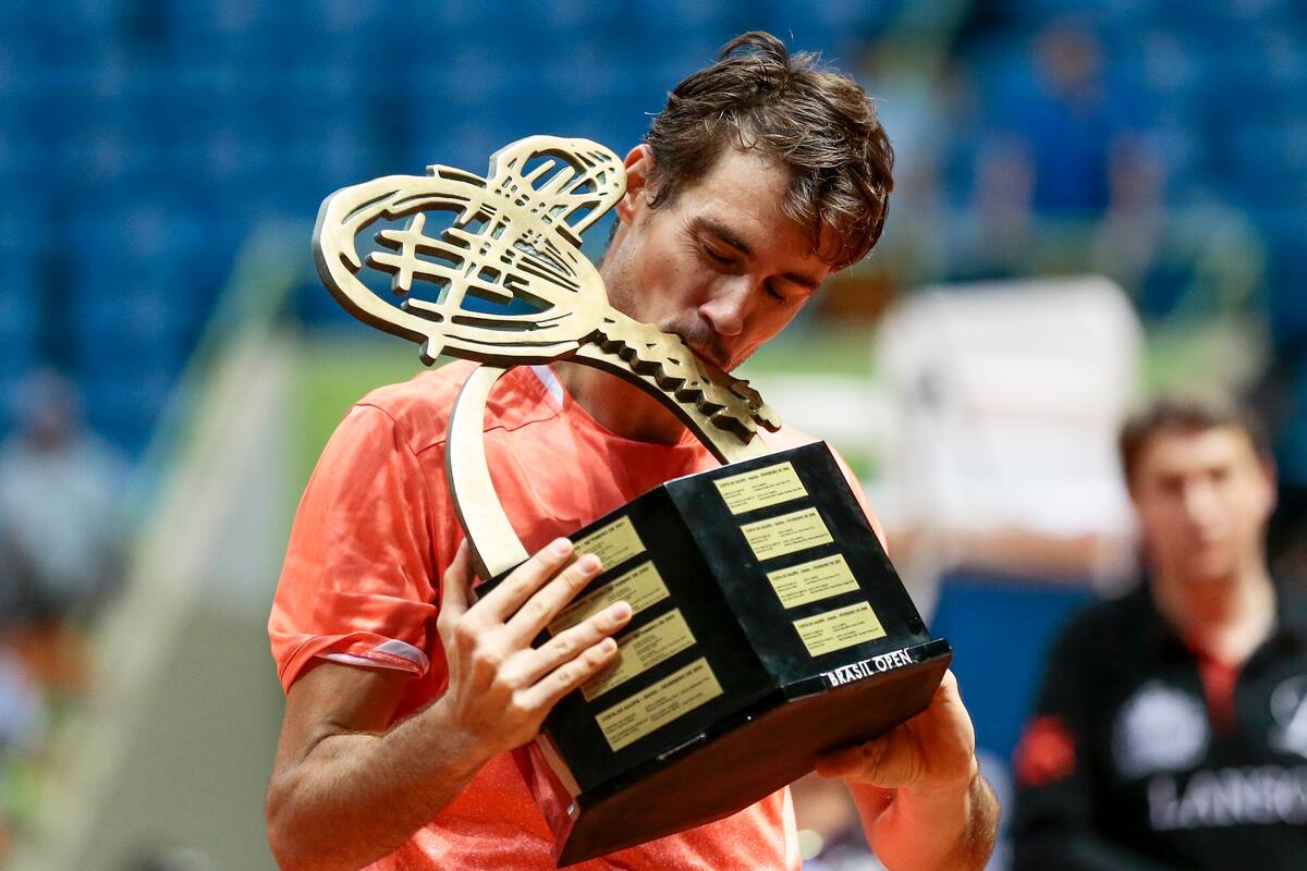 Guido Pella, se consagró campeón en San Pablo, tras vencer a Christian Garin