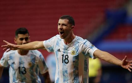 Guido Rodriguez, quien marcó un tanto frente a Uruguay, podría arrancar en el once titular
