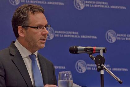 Guido Sandleris durante la conferencia de ayer