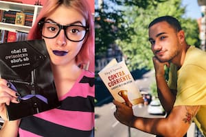 Guille Valdata y Josu Lorenzo Grilli participaron del Festival Clave. "Estamos cansados de escuchar que los adolescentes ya no leen", dice Josu, el booktuber español de 22 años