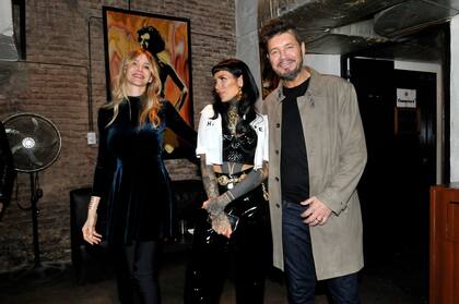 Guillermina, Marcelo y Lelé, sonrientes ante los flashes