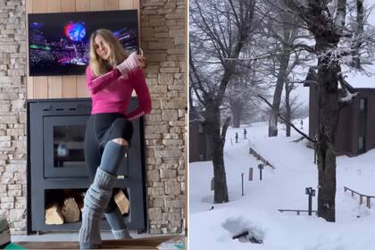 Guillermina Valdés en el departamento premium que alquiló en San Martín de Los Andes