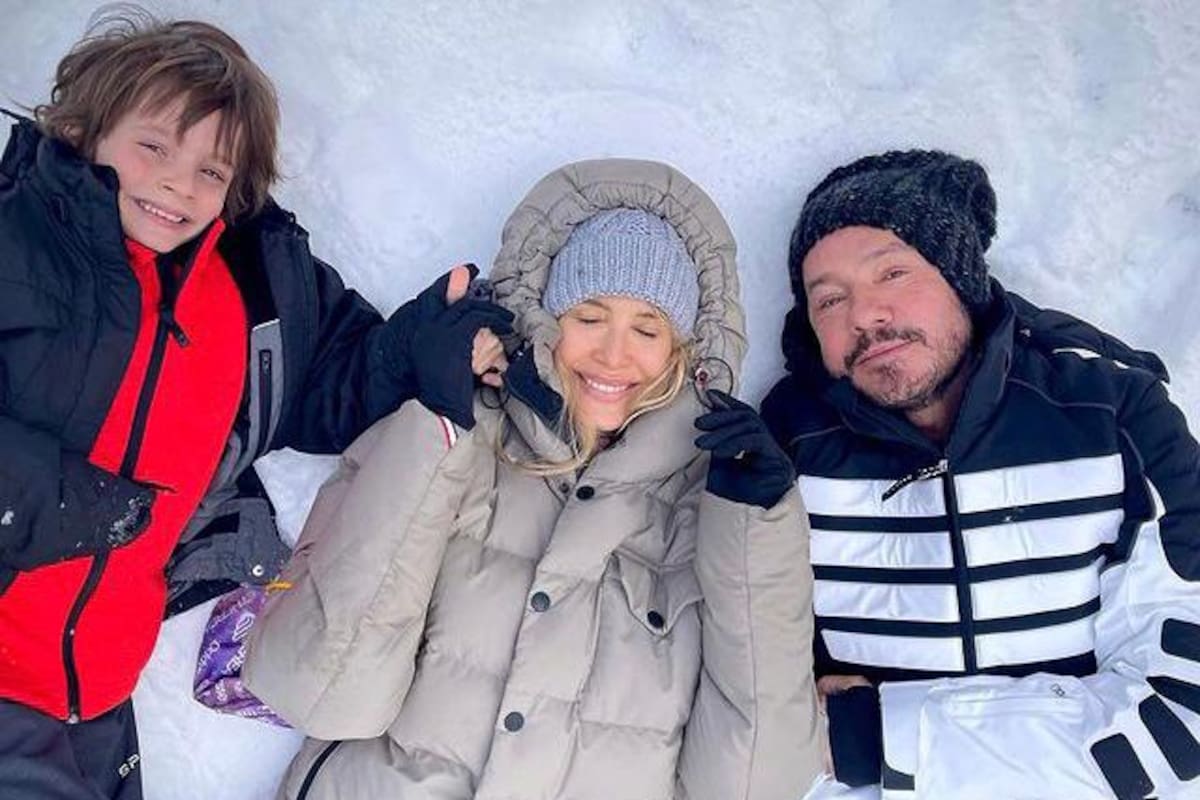 Guillermina Valdés y Marcelo Tinelli, de vacaciones junto a su hijo Lorenzo en Ushuaia