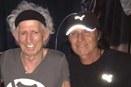 Guillermo Vilas y su amigo Keith Richards