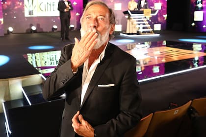 Guillermo Francella no pasó por la alfombra roja para hablar con la prensa, pero durante el evento saludó a colegas y agradeció algunas muestras de cariño