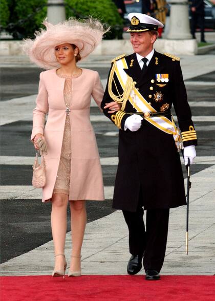 Guillermo Alejandro, entonces príncipe heredero al trono de Orange, junto a su esposa, la princesa Máxima