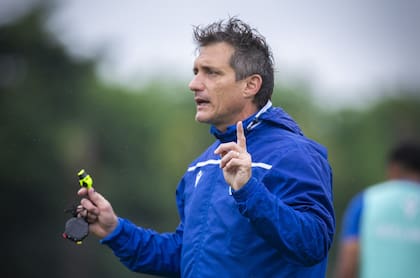Guillermo Barros Schelotto, en un entrenamiento