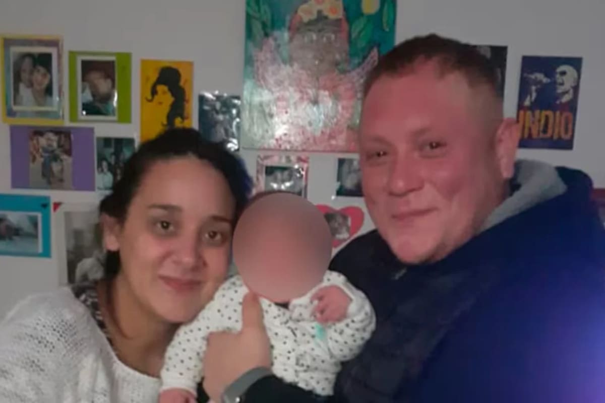 Guillermo Bustamante, con su esposa Agustina. Murió el lunes a la madrugada en un confuso episodio policial.