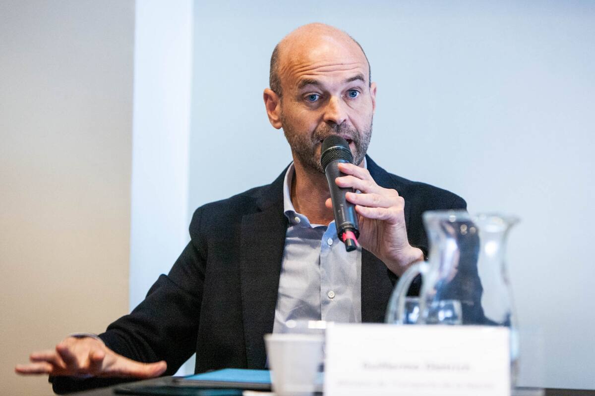 Guillermo Dietrich durante la 133° Exposición Rural de Palermo.