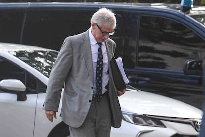 Mariano Cúneo Libarona, Ministro de Justicia, llegó esta mañana a Casa de Gobierno para participar de una nueva reunión del Gabinete naciona