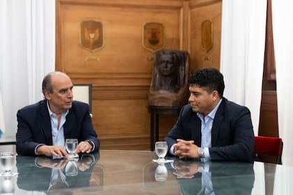 Guillermo Francos y Claudio Vidal, durante un encuentro en marzo