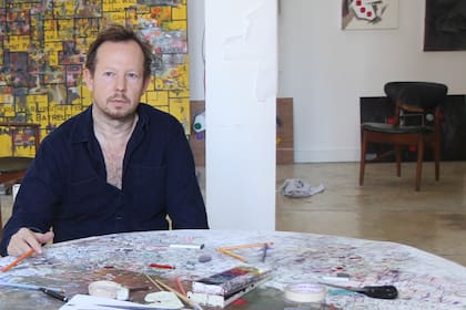 Guillermo Kuitca en su casa/taller de Belgrano