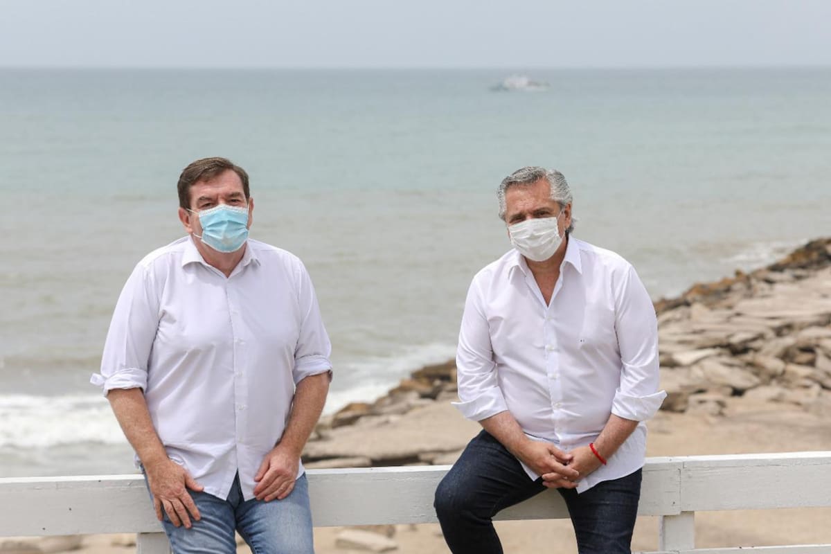 Guillermo Montenegro y Alberto Fernández, en Mar del Plata