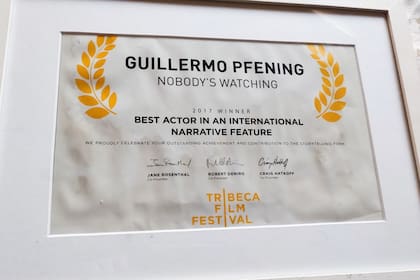 Guillermo Pfening, sobre el reconocimiento internacional que recibió: “El premio me lo entregaron Willem Dafoe y Robert De Niro”